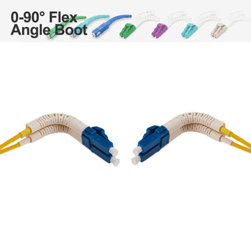 Flex Angle Boot LC to LC Singlemode 9/125um Fiber Patch Cable
